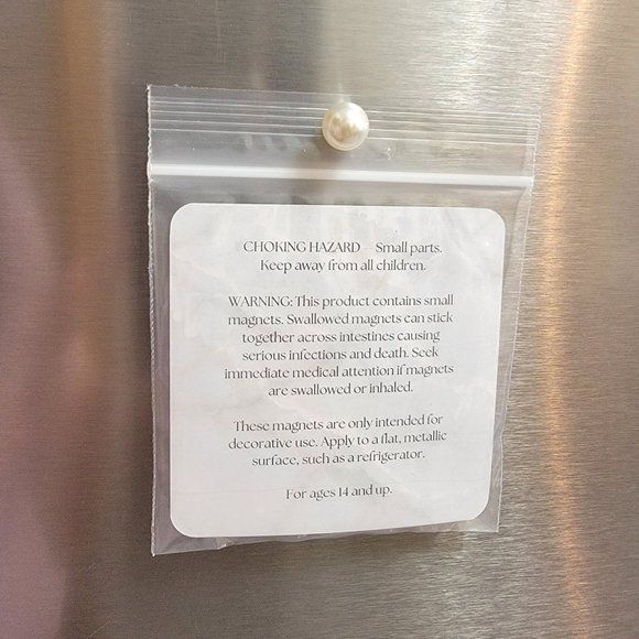 Ivory Pearl Magnet Set - Classy & Elegant Fridge Magnets - Picture 7 of 7